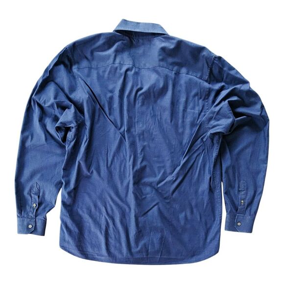 Ted Baker London Button Up Dress Shirt Blue Geometric Long Sleeve Size 7 - Picture 2 of 9